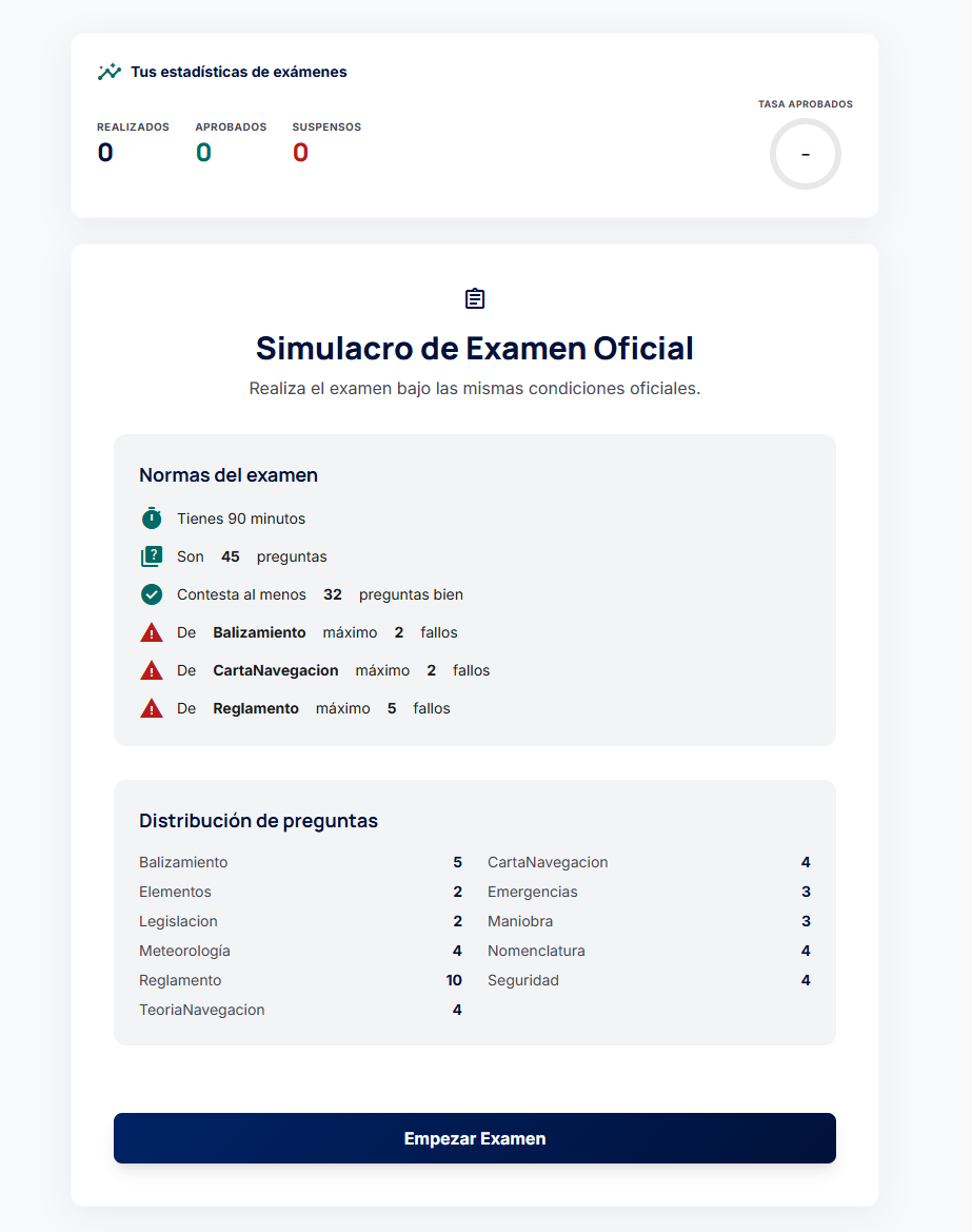 Simulacro de examen oficial